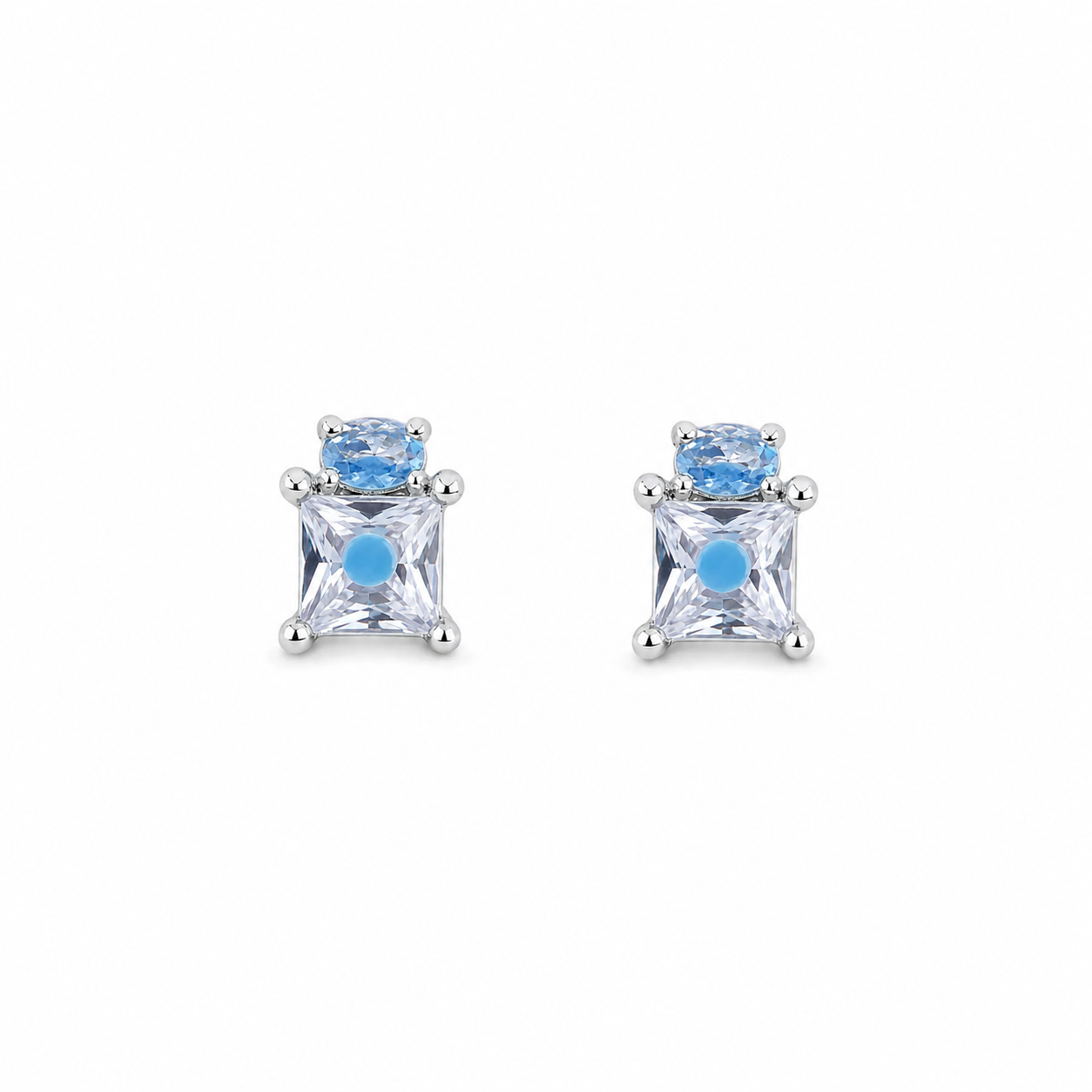 Silver Sky Prism Studs