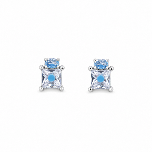 Silver Sky Prism Studs