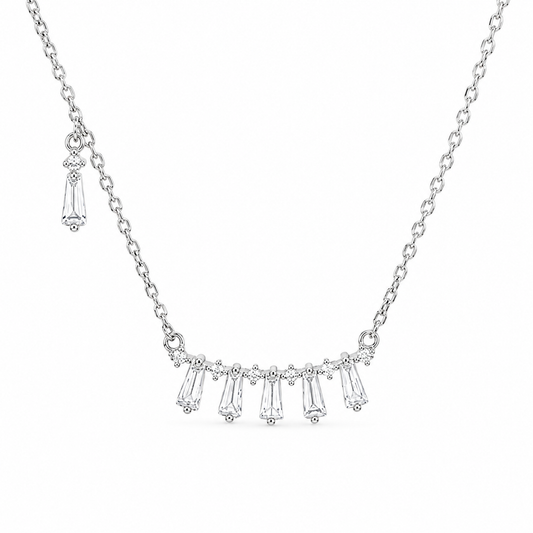 925 Silver Luxury Linear Spark Necklace