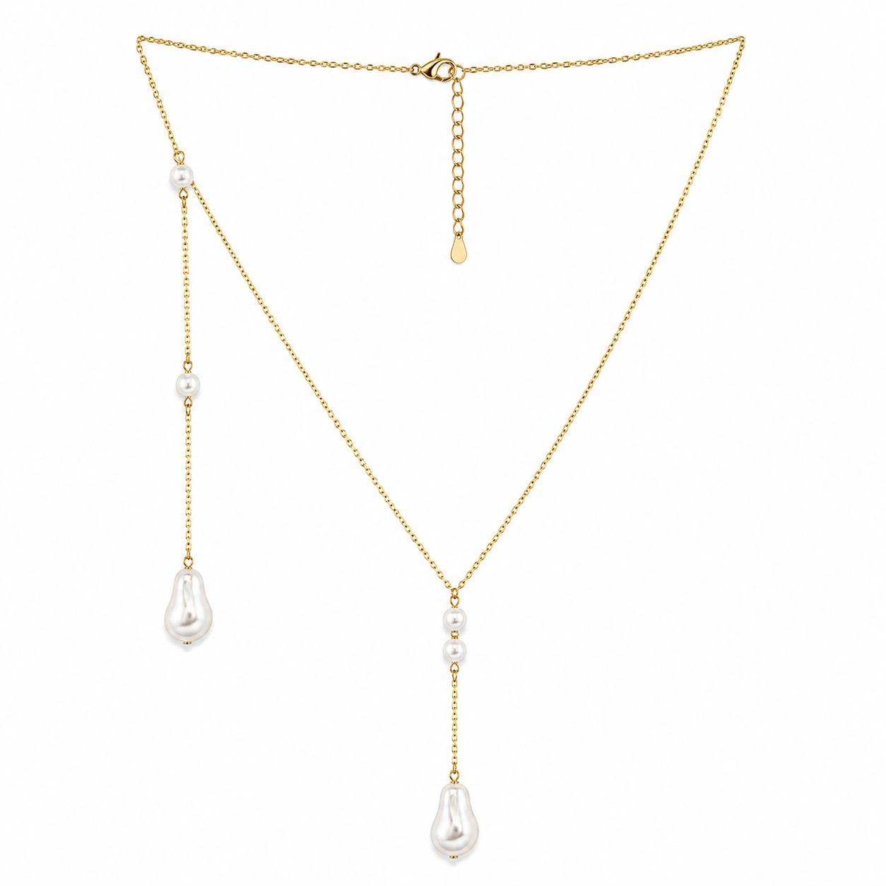 Elegant Pearl Cascade Necklace