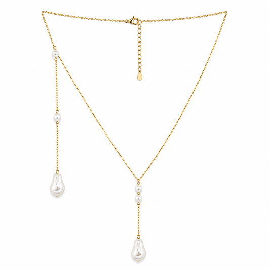 Elegant Pearl Cascade Necklace