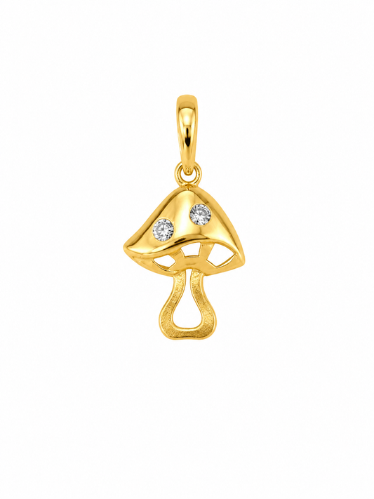 9K Gold Mushroom Pendant