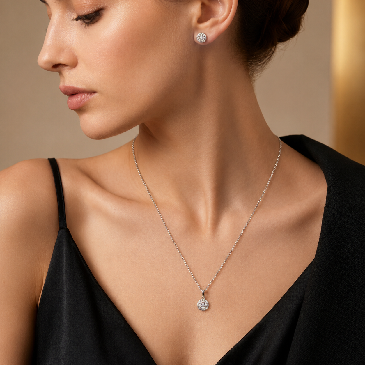 Silver Everyday Sparkle Pendant Set