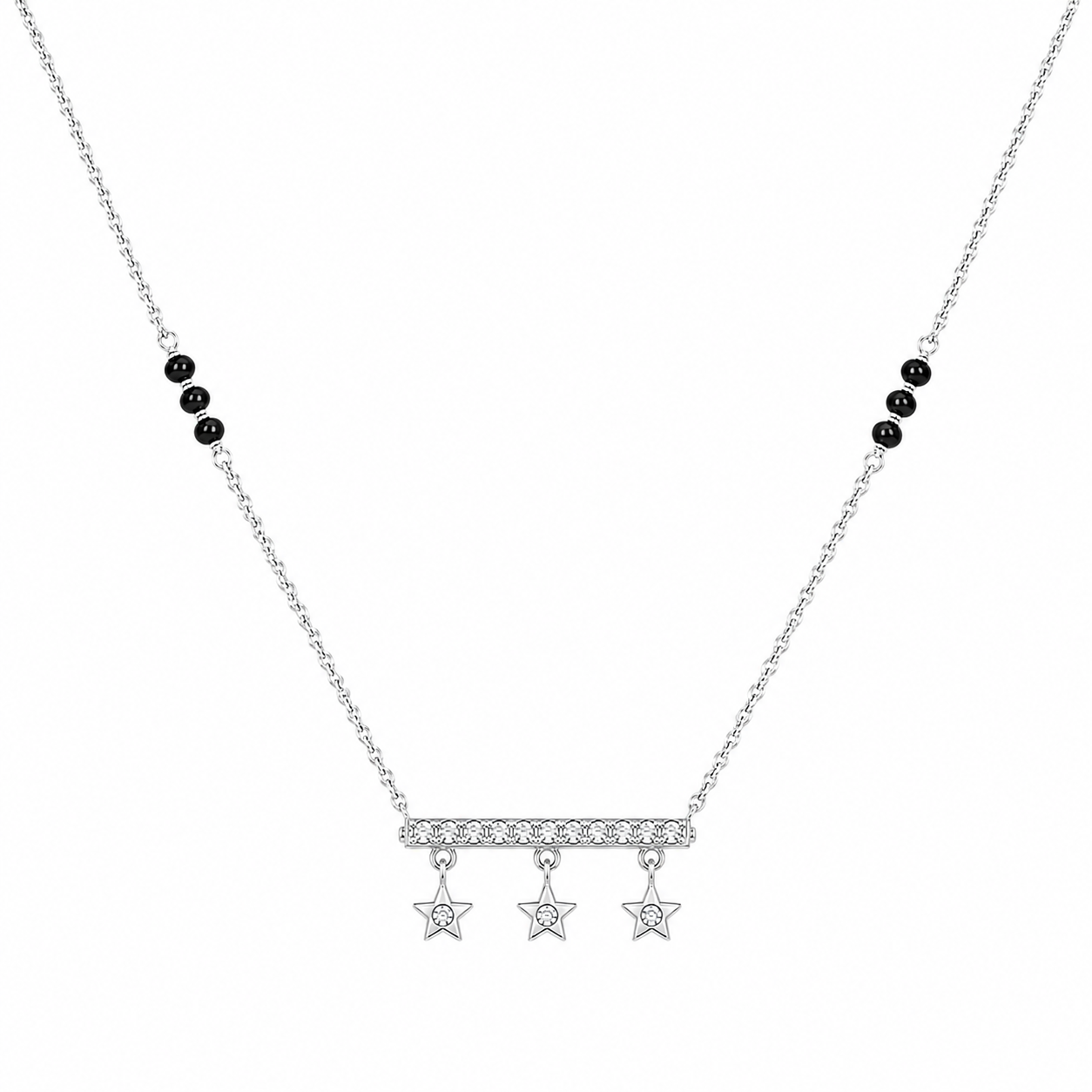 Silver Celestial Star Drop Mangalsutra
