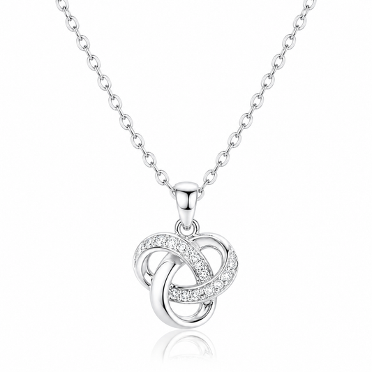 Silver Infinity Knot Sparkle Necklace
