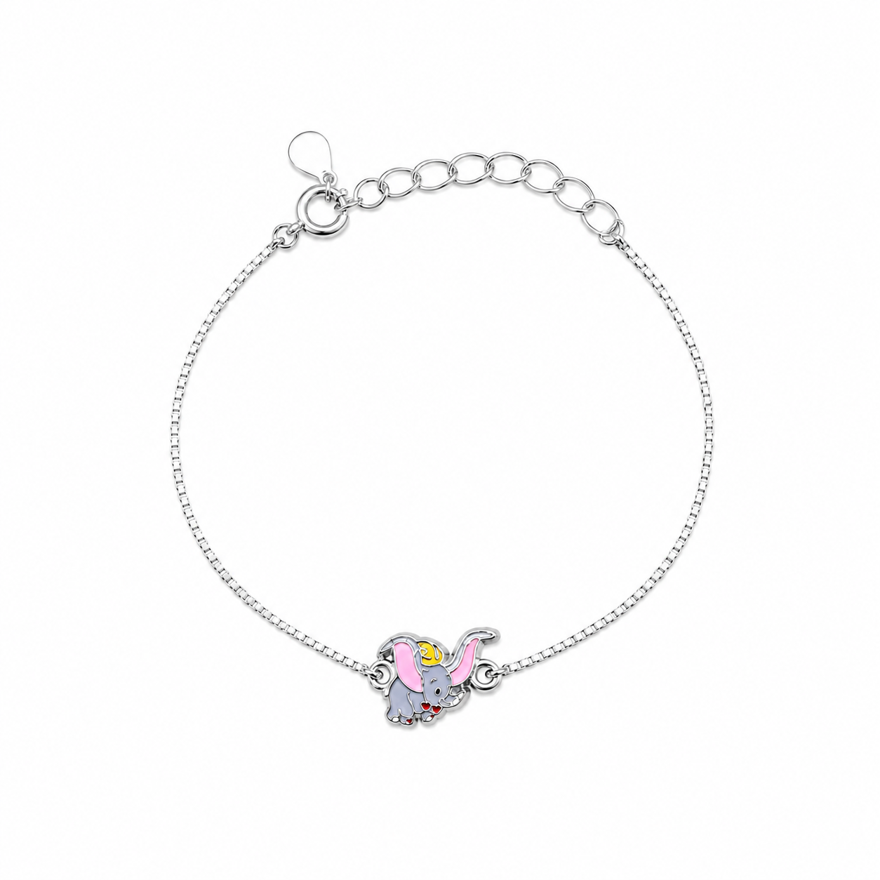 Silver Little Elephant Charm Bracelet