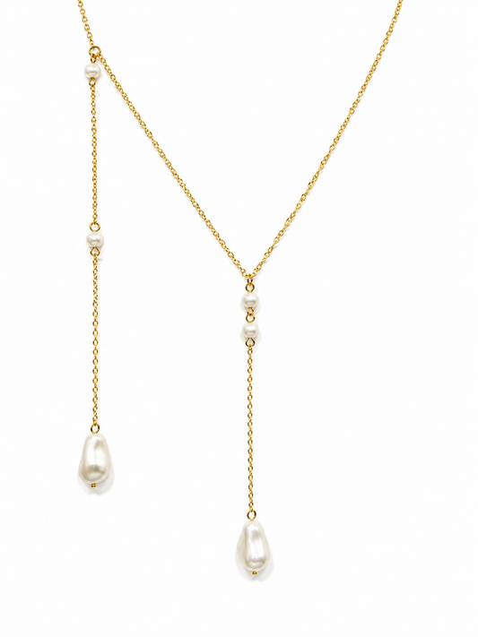 Elegant Pearl Cascade Necklace