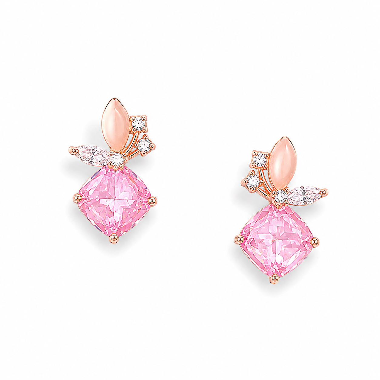 925 Silver Pinkora Bloom Set