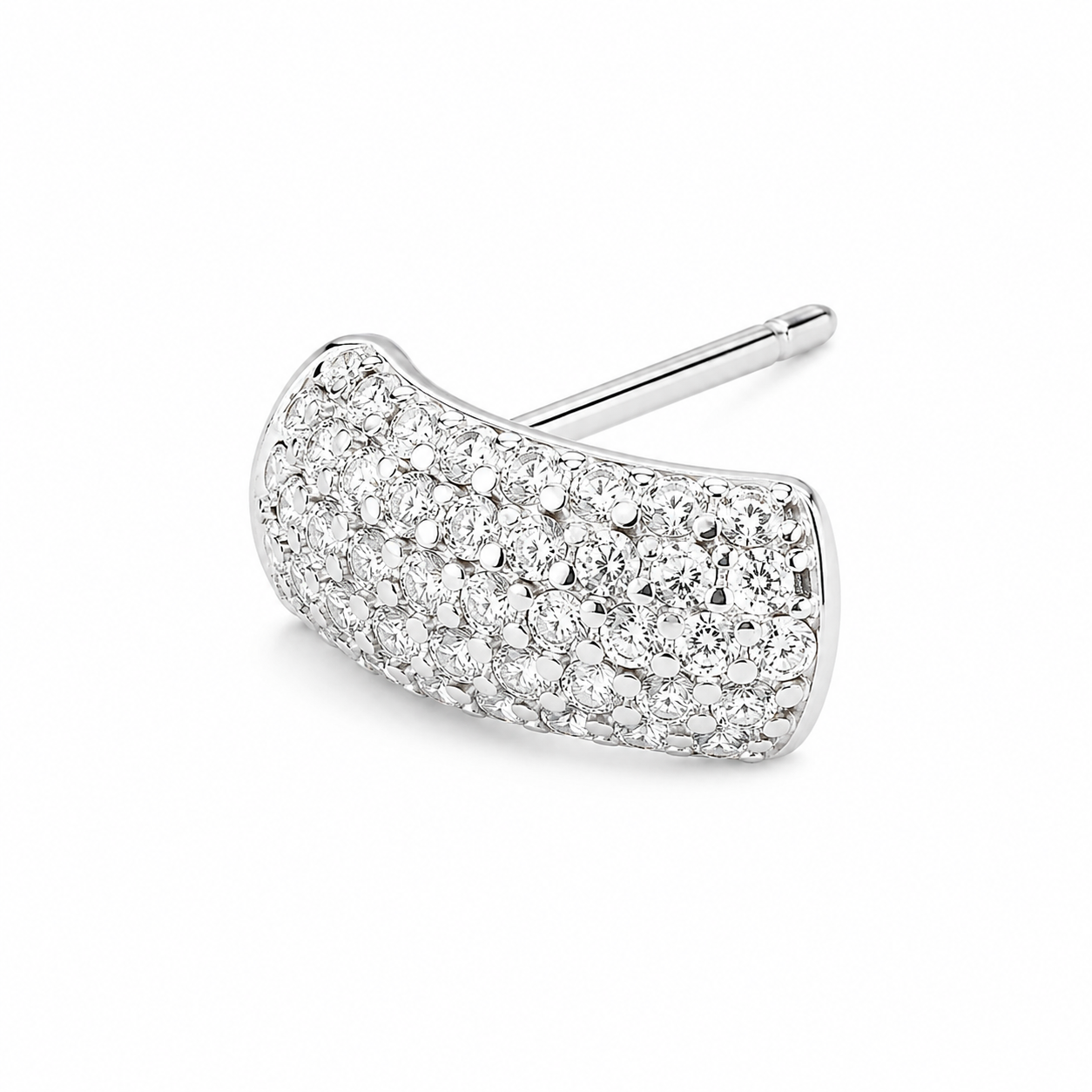 Silver Spark Stack Stud Earrings