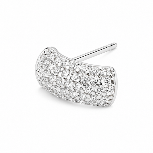 Silver Spark Stack Stud Earrings