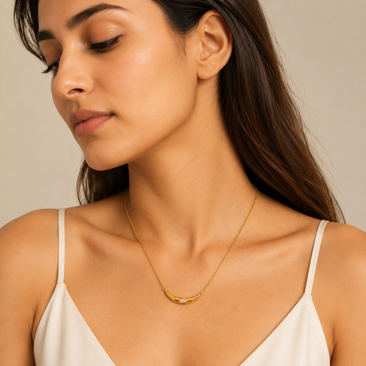 Demi Fine Celeste Curve Necklace
