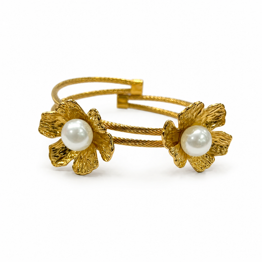 Demi Fine Pearl Bloom Cuff Bracelet