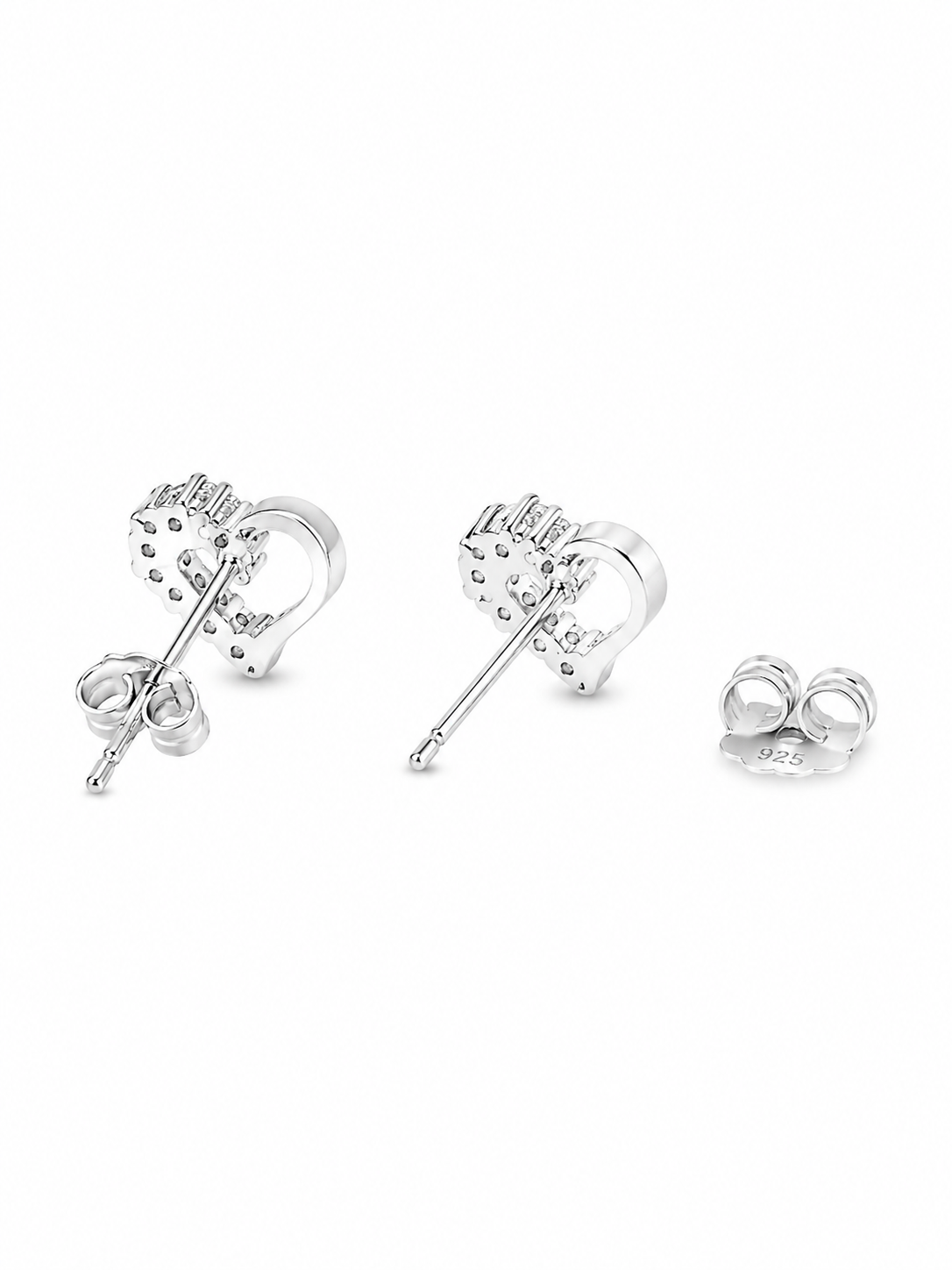 925 Silver Timeless Heart Glow Earrings