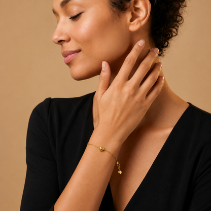Golden Heart Chain Bracelet