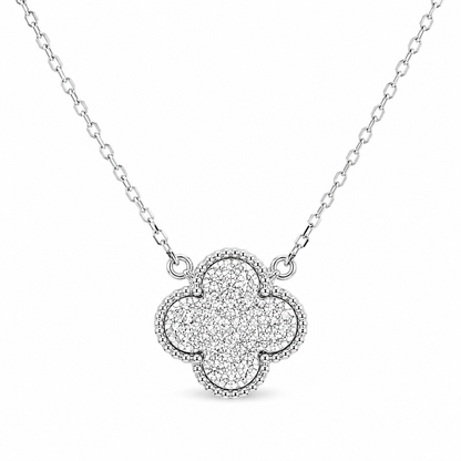 Minimal Flower Silver Pendant