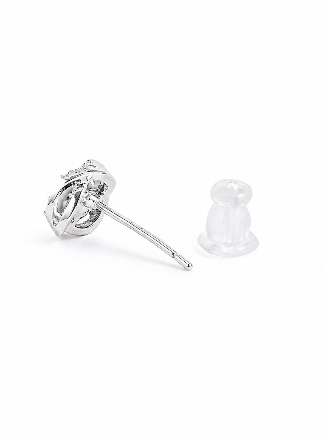 Silver Classic Aura Pearl Earrings
