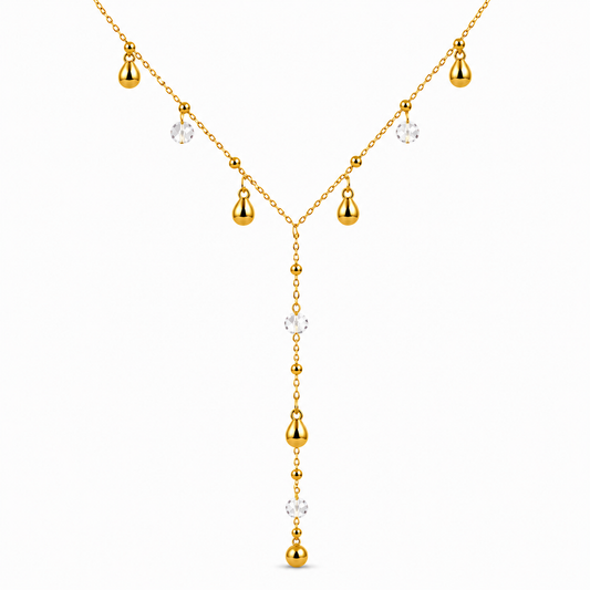 Demi-Fine Gold Layered Lariat Necklace