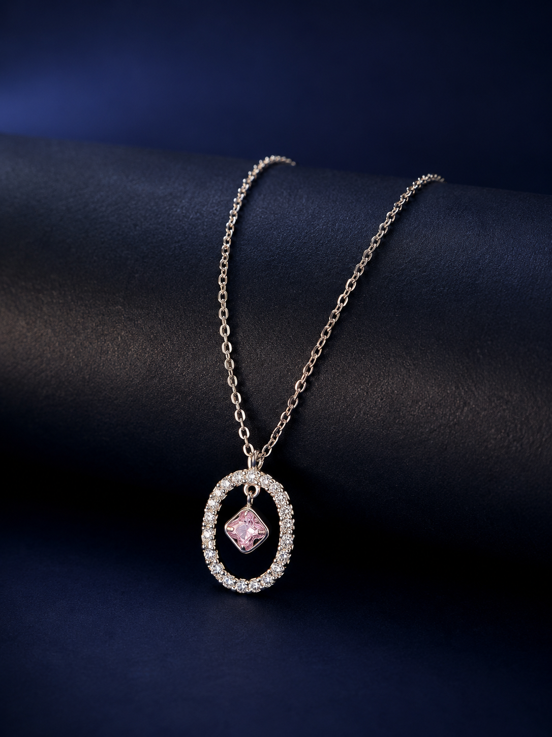 925 Silver Divine Pink Radiance Necklace
