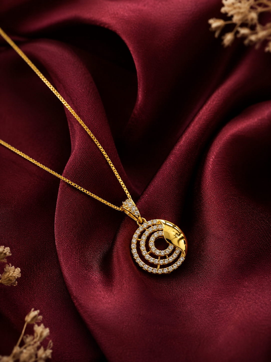 Celestial Spiral 9 Karat Gold Pendant