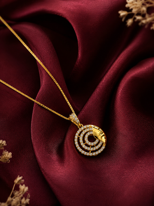 Celestial Spiral 9 Karat Gold Pendant