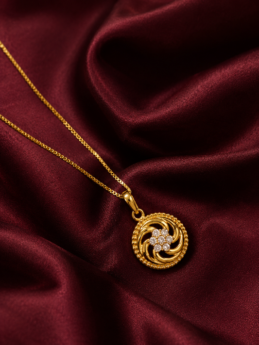 Spiral 9 Karat Gold Pendant