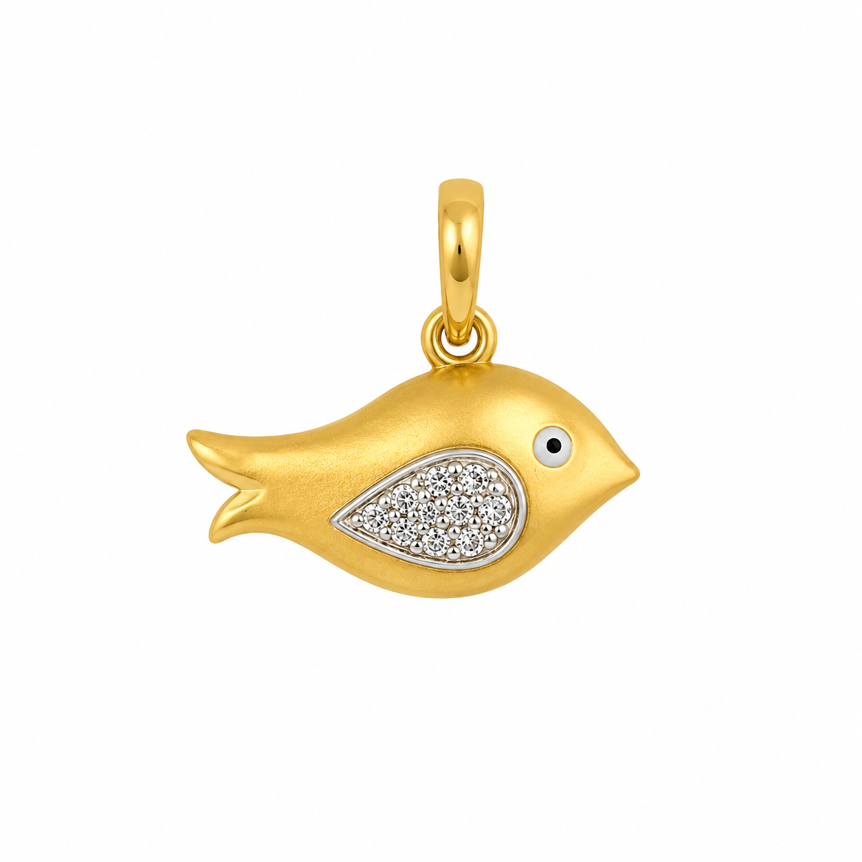 9K Gold Diamond Bird Pendant
