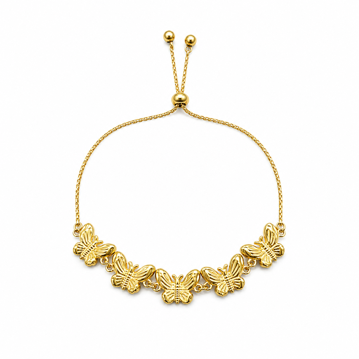 Demi Fine Golden Butterfly Slider Bracelet