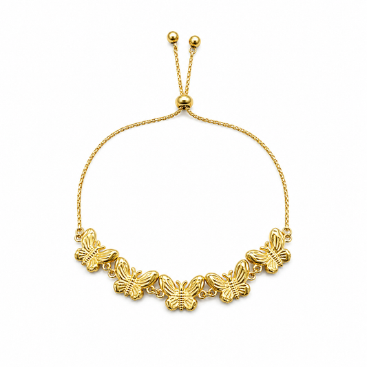 Demi Fine Golden Butterfly Slider Bracelet