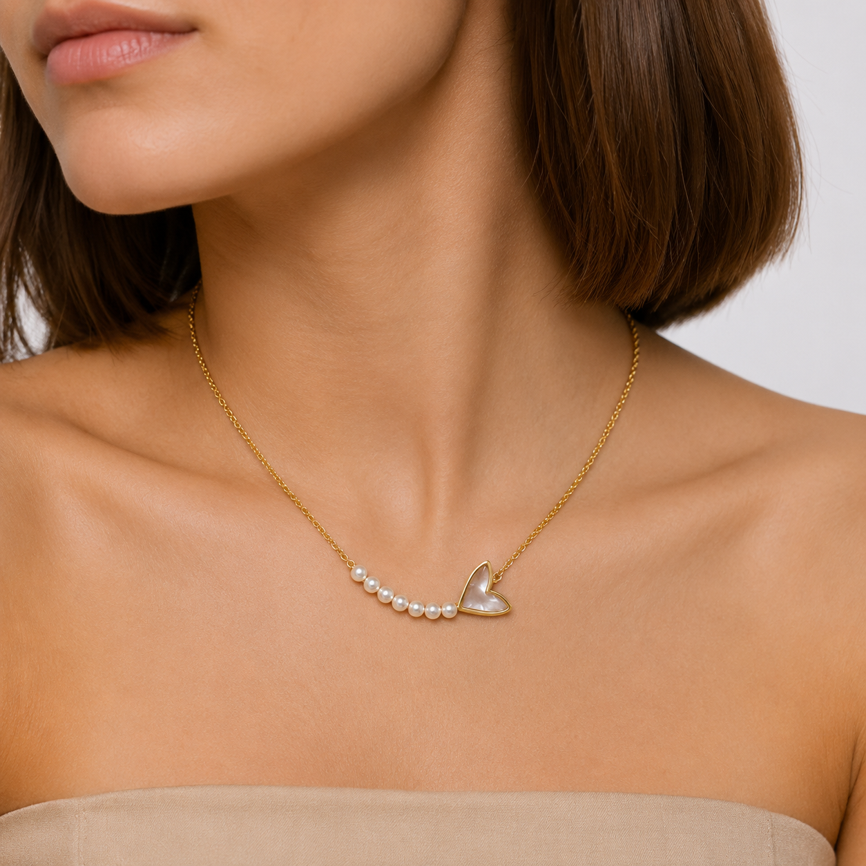 Demi Fine Pearl Trail Butterfly Necklace