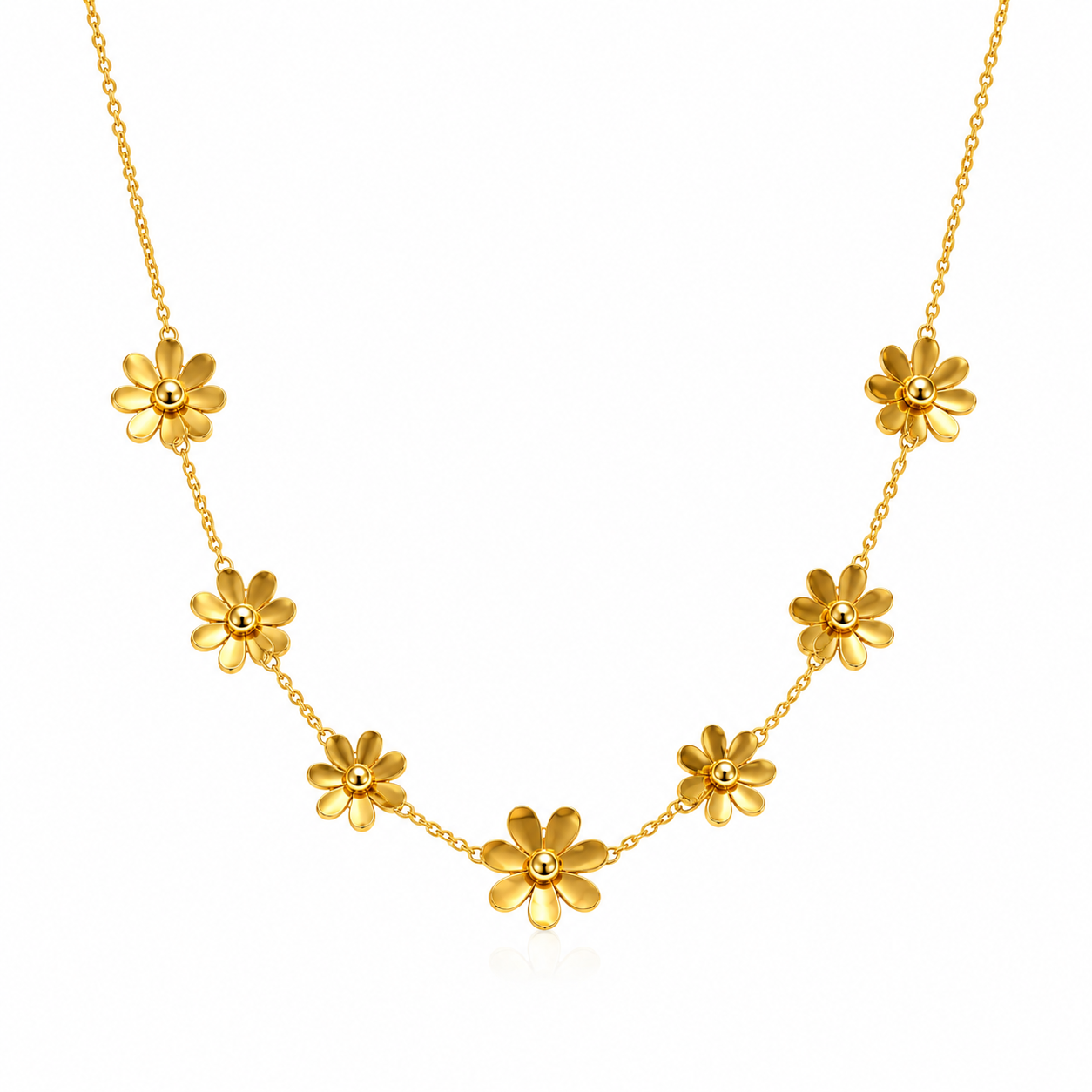 Demi Fine Golden Daisy Necklace