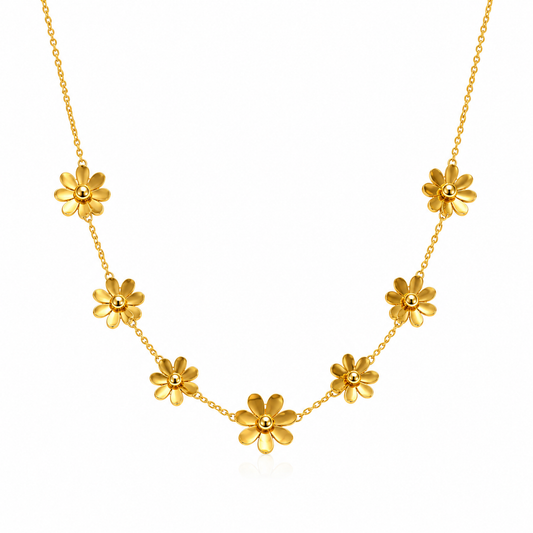 Demi Fine Golden Daisy Necklace