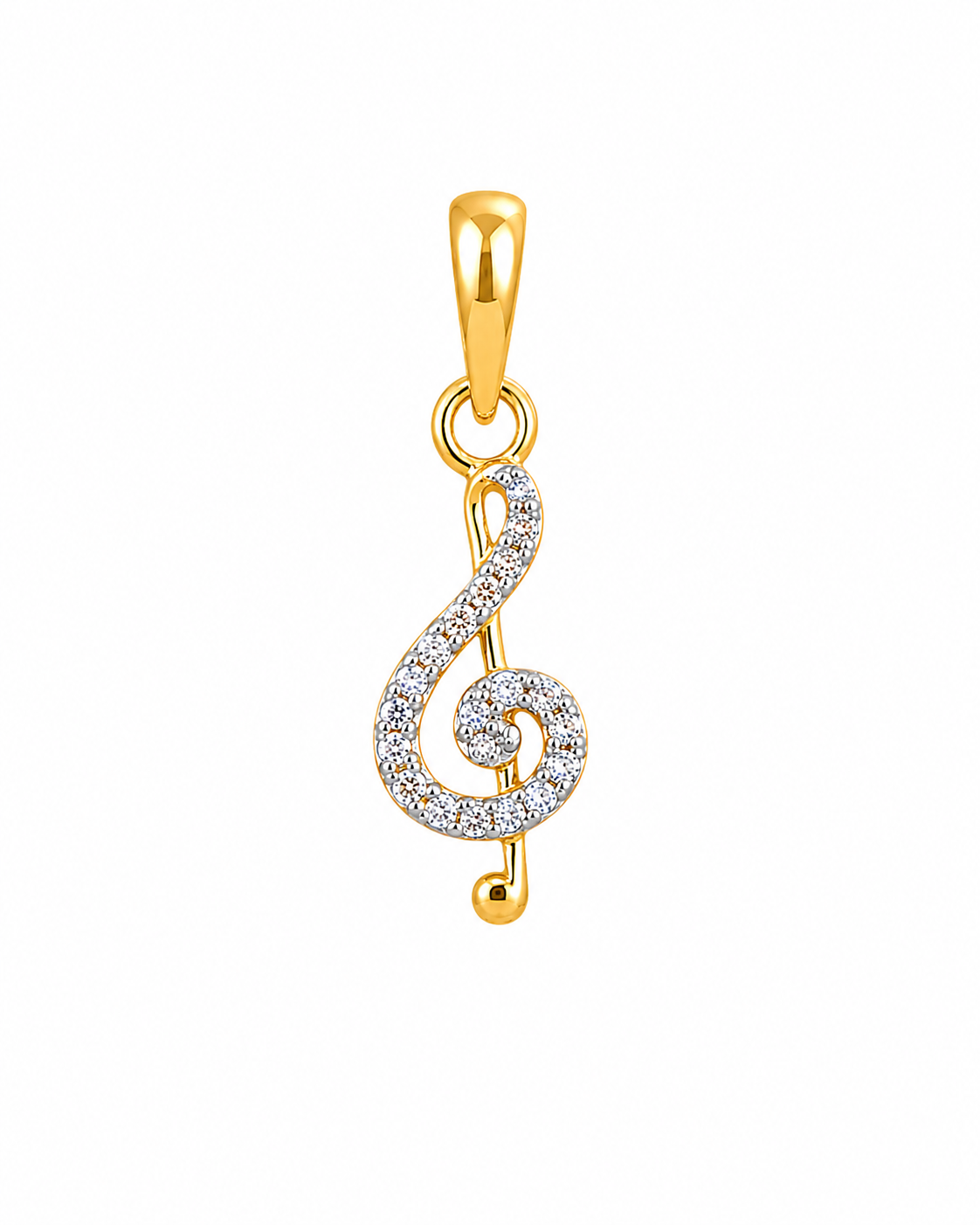 9K Gold Treble Clef Pendant