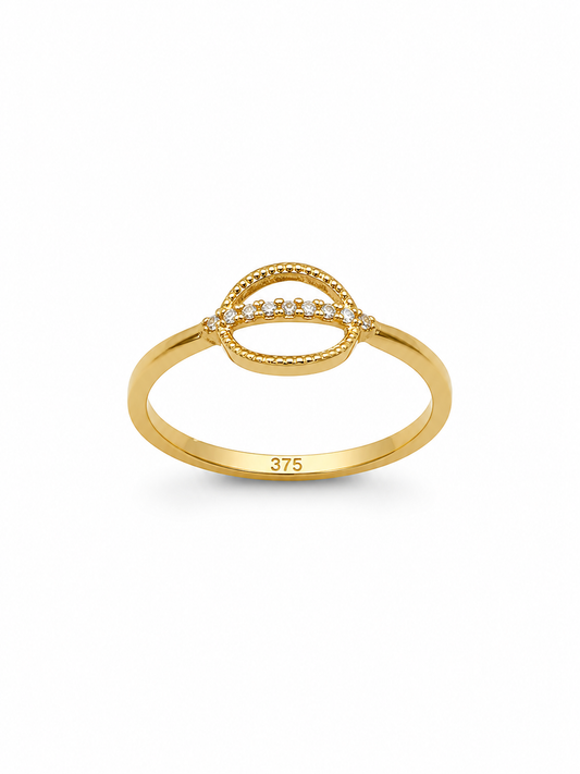 9K Gold Celestial Circle Ring (Size - 12)