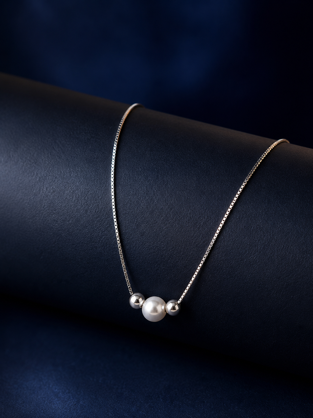 925 Silver Trinity Pearl Necklace