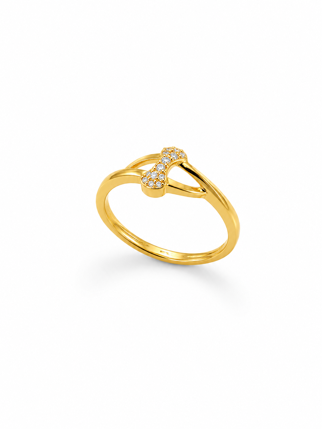 9K Gold Infinity CZ Ring (Size -12)