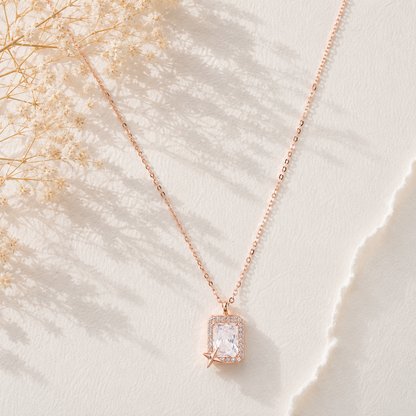 Twilight Spark Square Necklace