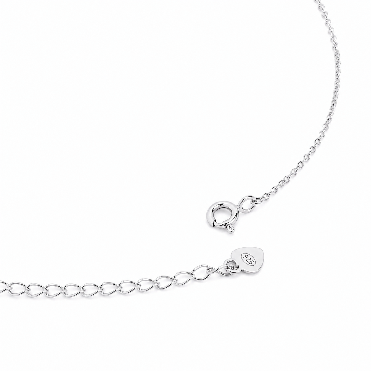 Silver Elegant Blue Stone Halo Necklace