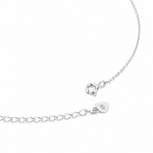 Silver Elegant Blue Stone Halo Necklace