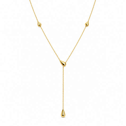 Demi Fine Golden Teardrop Y Necklace