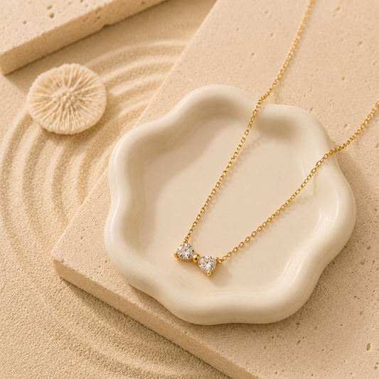 Petite Bow Crystal Necklace