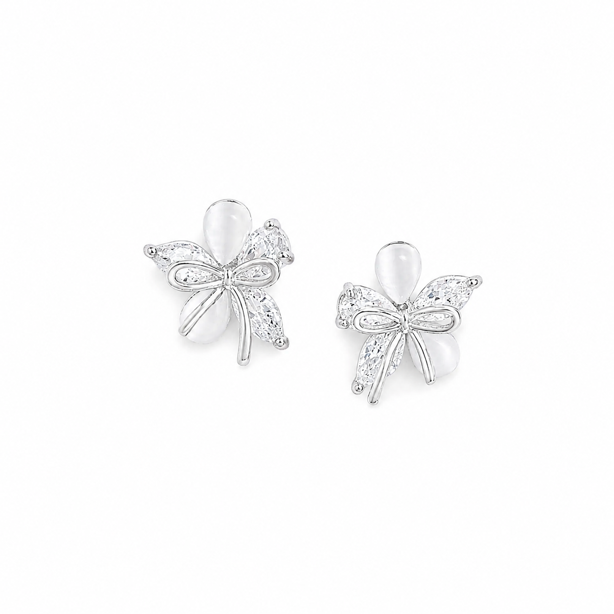 Silver Ivory Bow Blossom
