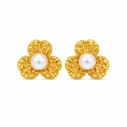 Demi Fine Pearl Bloom Stud Earrings