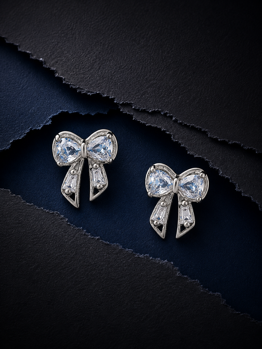 Bow Babe Sky Blue Studs