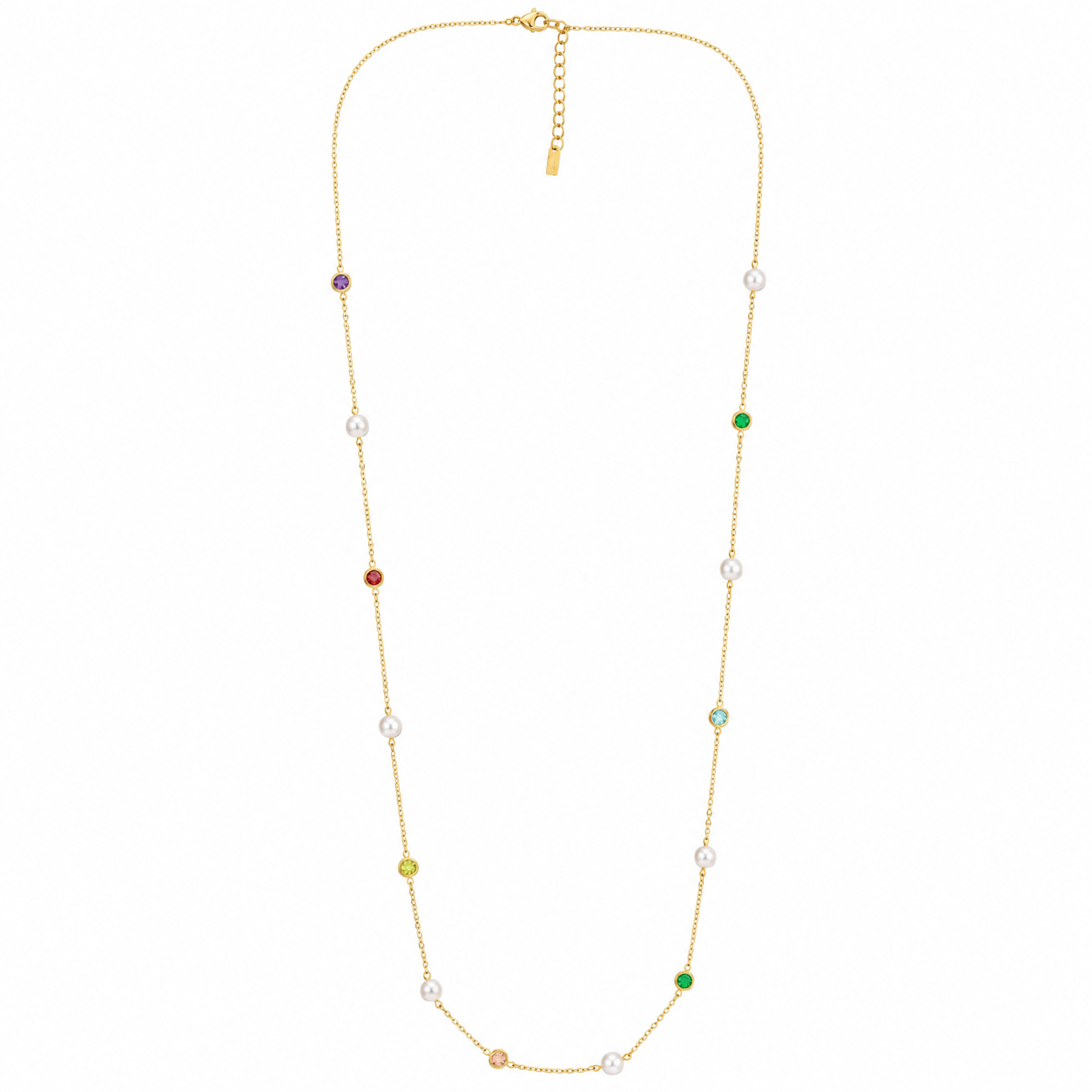 Demi Fine 2-in-1 Rainbow Charm Necklace & Waist Chain