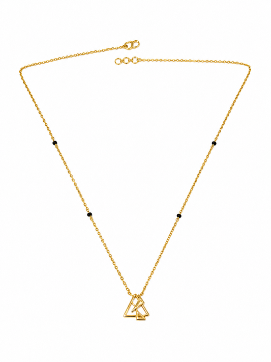 9 Karat Gold Mangalsutra Modern Triangle