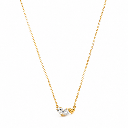 Silver Twin Heart Necklace