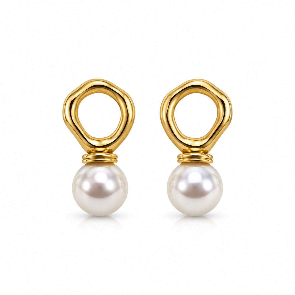 Demi Fine Pearl Halo Stud Earrings