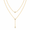 Demi Fine Layered Solitaire Drop Necklace