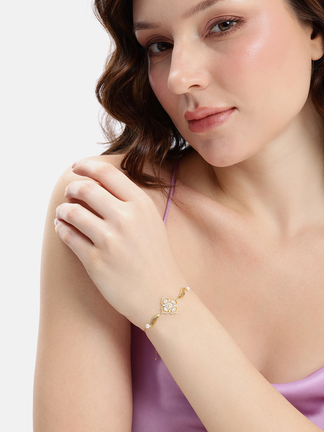 925 sterling silver gold finish bracelet 
