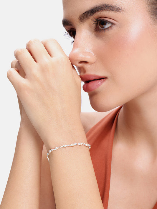 925 Silver Tulsi Beads Bracelet